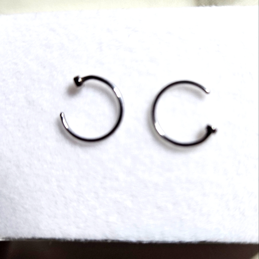 2 Nose Hoop Rings 20 GA
